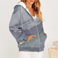 thumbnail image 3 of skpabo Zip Up Hoodies for Women Fashion Floral Print Sweatshirts Long Sleeve Hooded Pullover Top Soft Stretchable Comfortable Plus Size Outerwear with Pockets S-3XL, 3 of 6