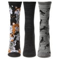 thumbnail image 5 of MeMoi Cats Montage Bamboo Blend Crew 3 Pair Pack - Womens - Female, 5 of 6