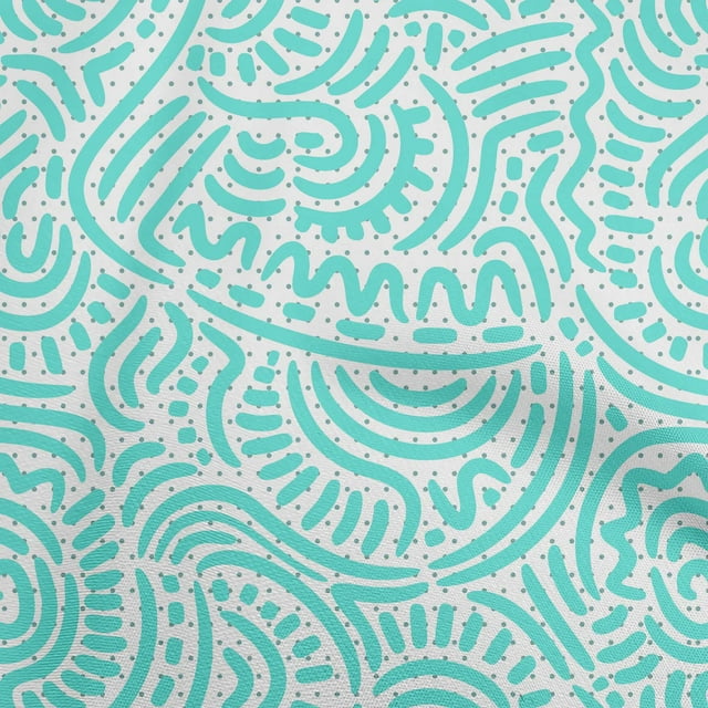 oneOone Rayon Turquoise Green Fabric Japanese Craft Projects Decor Fabric Printed By The Yard 56 Inch Wide