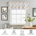 thumbnail image 6 of Kitchen Valances for Window, Country Chrysanthemum Floral Light Filtering Rod Pocket Valance Curtain, Spring Wildflower Herb Short Curtains Window Topper for Bedroom Bathroom Living Room 60x18in, 6 of 9