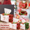 thumbnail image 6 of Uxgjfwu Christmas Tissue Box Cover Plush Red Green Fabric Decorative Holder for Living Room Bathroom Holiday Decor, 6 of 6