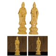 thumbnail image 1 of 2x Estatua Tallada de Guanyin, Artesanías de Escultura de Pared para Dormitorio, Adornos para Hugo Estatua de Guan Yin, 1 of 10