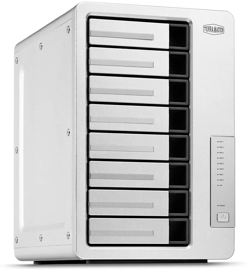 TerraMaster F8-422 10GbE NAS 8-Bay Network Storage Server Intel Quad-core CPU with Hardware Encryption Diskless 