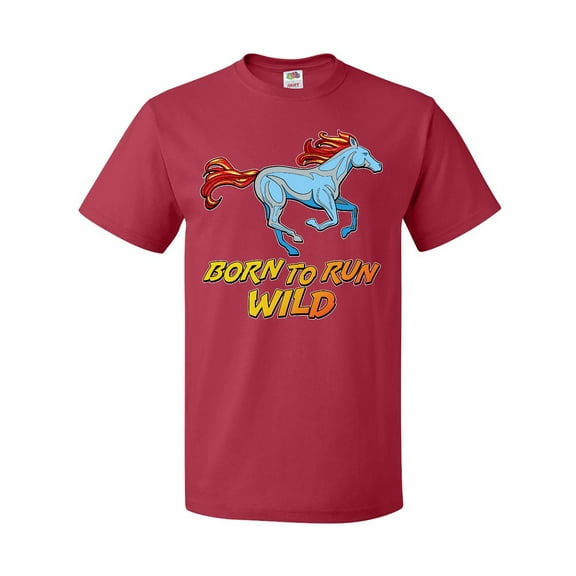 Inktastic Born to Run Wild- galloping horse T-Shirt