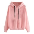 thumbnail image 2 of LOVZFMLL Essentials Hoodie Solid Color Long Sleeve Hooded Pullover Fall Outfits 2025 Basic Sweatshirt Women Fashion Comfort, 2 of 3
