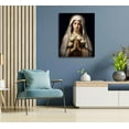thumbnail image 5 of Mary Pray Canvas Wall Art Christian Poster Prints Our Lady of Guadalupe Painting Catholic Pictures Inspiring Home Wall Decor for Living Room Bedroom Office 12x16in Framed, 5 of 6