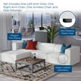 thumbnail image 5 of Sectional Sofa Set, Faux Vegan Leather, White, Modern Contemporary Urban Design, Living Lounge Room Hotel Lobby Hospitality, 5 of 10