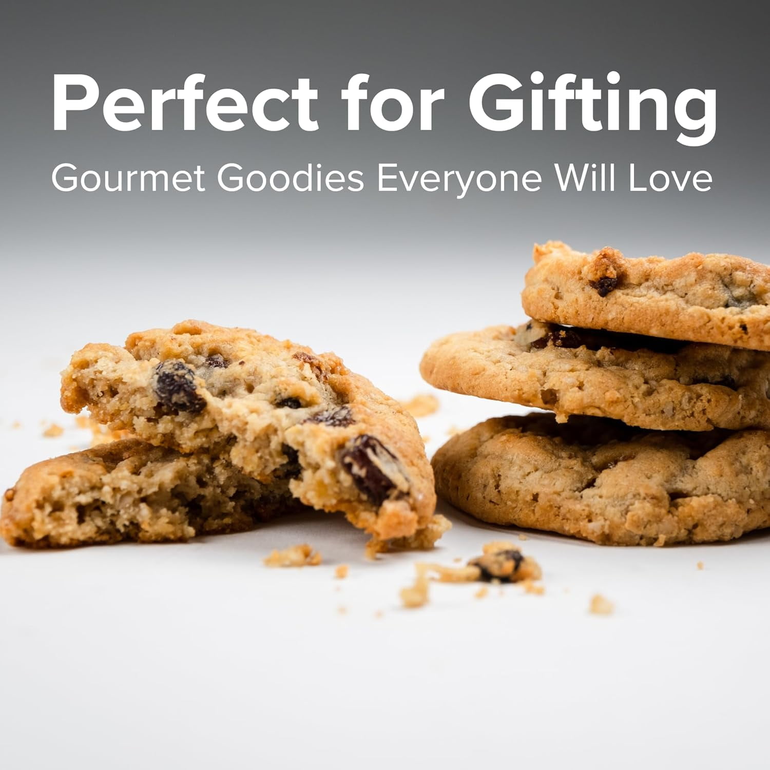 Christie Cookie Co Gourmet Gift Tin Classic Assortment, 18 Count with Chocolate Chip, Oatmeal Raisin and White Chocolate Macadamia Nut Cookies