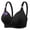 Black, variant on Women Deep V Bras No Underwire Wireless Love Print Push Up Bra Seamless Plunge Bralette Comfort Supportive Bra Full Coverage White XS(XS)
