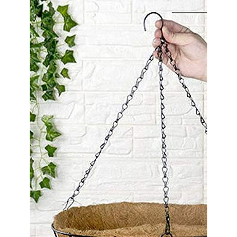 Ashman Metal Hanging Planter Basket with Coco Coir Liner Round