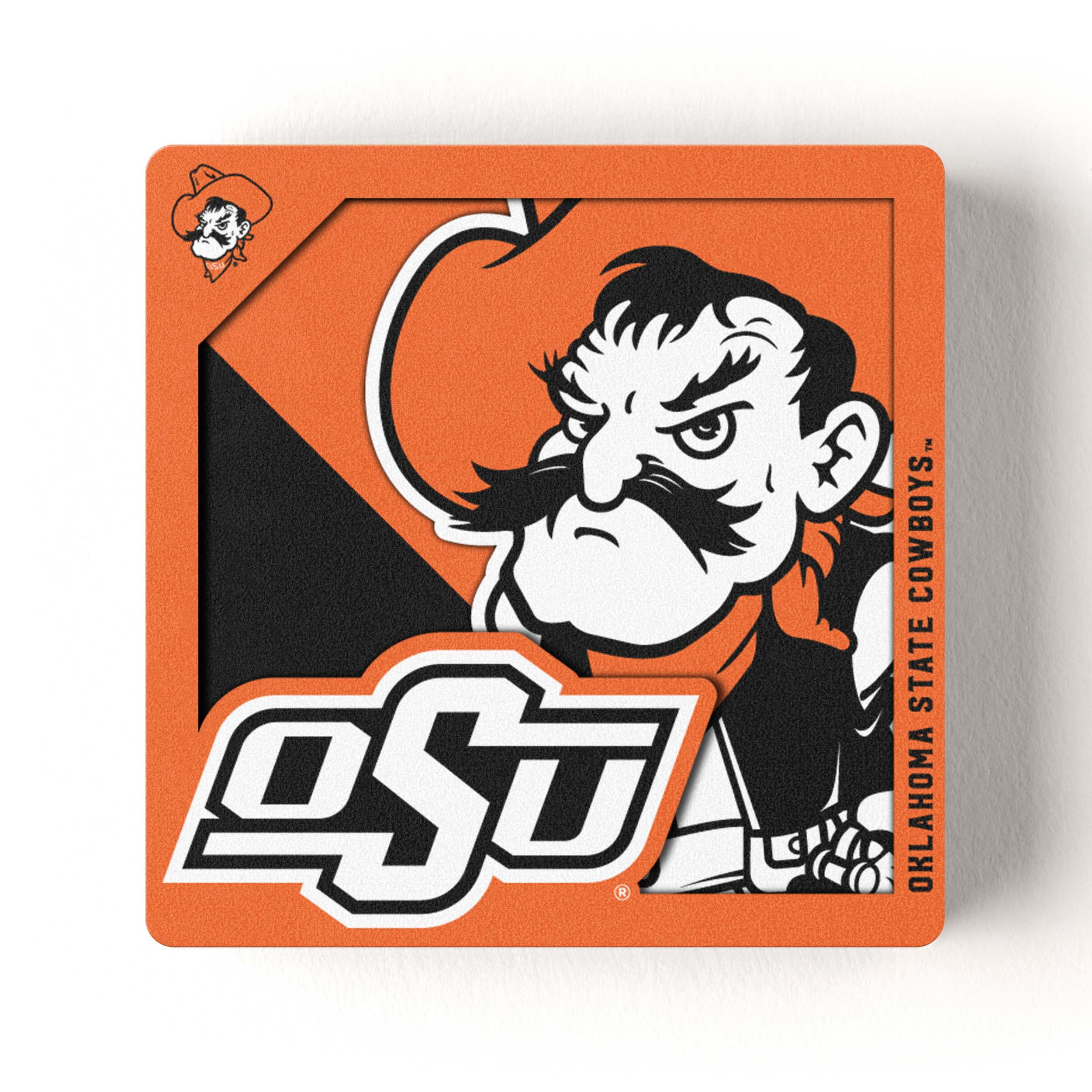 YouTheFan NCAA Oklahoma State Cowboys 3D Logo Series Magnet