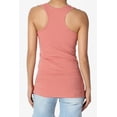 thumbnail image 2 of TheMogan Women's Basic Scoop Neck Racerback Stretch Cotton Tank Top Sleeveless Sporty Tee Dusty Rose XL, 2 of 7