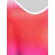 thumbnail image 3 of Tank Top de Túnica Estratificado en Talla Extra con Escote Pico de Color Degradado Rosegal  Camisetas sin mangas de talla grande, 3 of 5