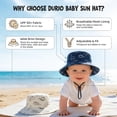 thumbnail image 3 of American Trends Baby Sun Hat UPF 50+ Sun Protection Summer Beach Hat Cute Baby Bucket Hat Wide Brim Toddler Sun Hats for Boys Girls Beige Dinosaur S, 3 of 6