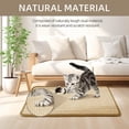 thumbnail image 3 of Tapete rascador de gato de sisal natural de 23.6 x 15.7 pulgadas, tapete rascador horizontal para el piso de gato con cintas de velcro adhesivas, protege el sofá y las alfombras, montado, 3 of 8