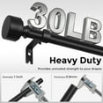 thumbnail image 3 of Black Curtain Rods for Windows 72 to 144 Inch(6-12ft), 1 Inch Diameter Heavy Duty Curtain Rod, Adjustable Decorative Drapery Poles 72-144", Matte Black, 3 of 8