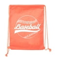 thumbnail image 2 of Baseball Party Bags | Baseball Cotton Drawstring Cinch Backpacks for Team events, Birthdays, and more!, 2 of 2