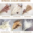 thumbnail image 2 of Dried Pampas Grass Decor, 80 PCS Pampas Grass Contains Bunny Tails Dried Flowers, Reed Grass Bouquet for Wedding Boho Flowers Home Table Decor, Rustic Farmhouse Party (White and Brown), 2 of 8