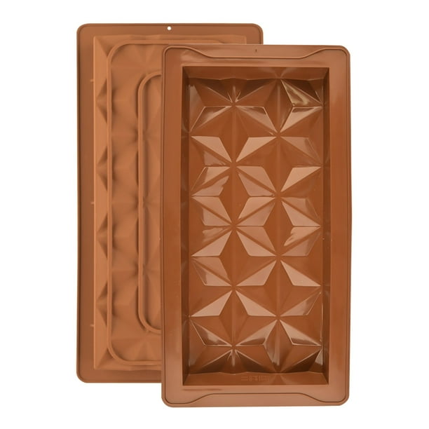 Fiudx Moldes de Silicona para Chocolate, Moldes Versátiles para Barras de Chocolate, Moldes Antiadherentes para Chocolate Profundo, Fáciles de Desmoldar y Limpiar, Ideales para Postres Navideños o Re