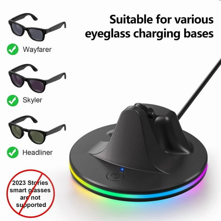 Smart Glasses-oplaaddock, Magnetisch Laadstation, Snellaaddock met LED
