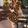 thumbnail image 3 of Susaid Peanuts5 Pattern Women's Casual Floral Print Crewneck Short Sleeve A Line Boho Maxi Dress, 3 of 6