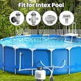thumbnail image 3 of Above Ground Swimming Pool Inlet & Outlet Water Replacement Parts Kit, Includes 1.5" Inlet Nozzle, 1.25" Outlet Strainer, Dual Split Hose Plunger Valve & Shut Off Valve, 3 of 7