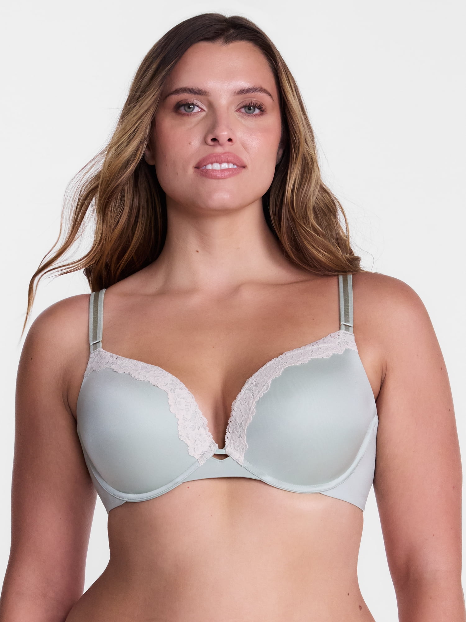 Joyspun Women's Shine and Lace Push Up Bra, Sizes 34A-40D