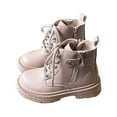 thumbnail image 6 of Povozer Kids Girls Side Zipper Combat Ankle Boots(Red,11.5), 6 of 6