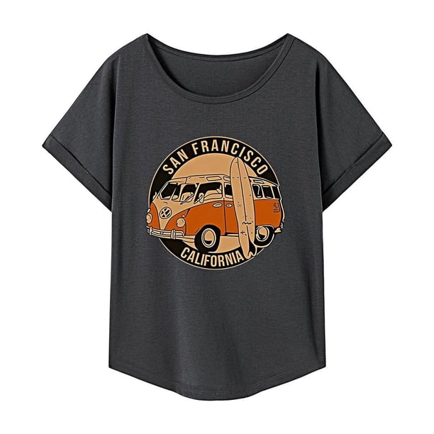 Camiseta de mujer de verano suave ropa trajes cuello redondo camiseta para senderismo mochilero SG