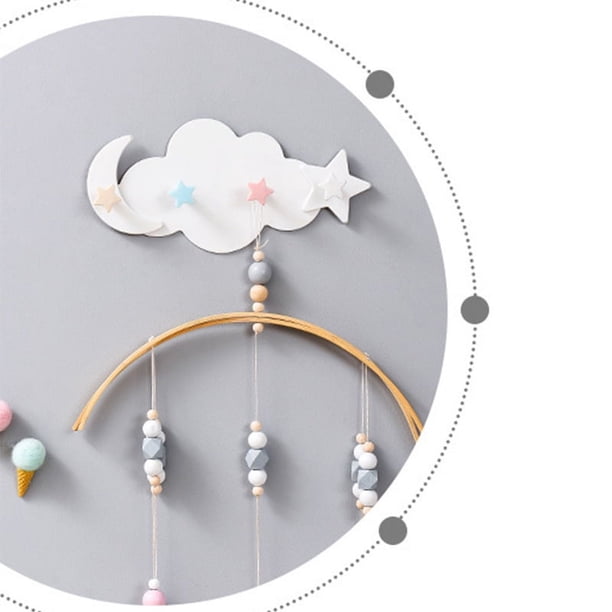 Soporte Para Llaves De Pared En La Nube Gancho Adhesivo Sin Rastro Soporte Para Llaves De Pared En La Nube Pegajosidad Fuerte Montado En La Pared Forma Linda Perchero De Dormitorio ANGGREK Otros