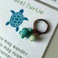 UUWENDA Travel Turtle Keychain Wherever You May Wander Good Luck Charm
