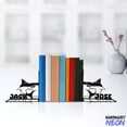thumbnail image 4 of Handmadetneonsign Hammerhead Shark Metal Bookends, Shark Name Bookend, Sea Animal Table Bookshelf Decor 80296, 4 of 4