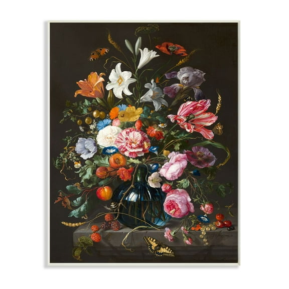 Stupell Industries Elegant Floral Bouquet Butterfly and Fruit Details Graphic Art Unframed Art Print Wall Art, 10x15, by Ziwei Li