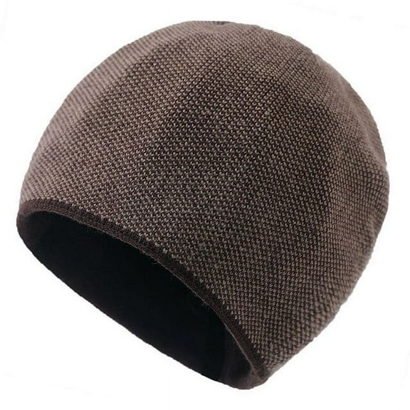 CoCopeaunt Winter Warm Wool Cap, Thick Knit Cap, Men And Women Outdoor Cold-Resistant Short-Section Melon Skin Cap