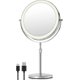 thumbnail image 1 of 10X Magnifying Makeup Mirror with Light, 8.5 Inches Double Sided Swivel-Free Vanity Mirror with height-adjustable stand, 1 of 5