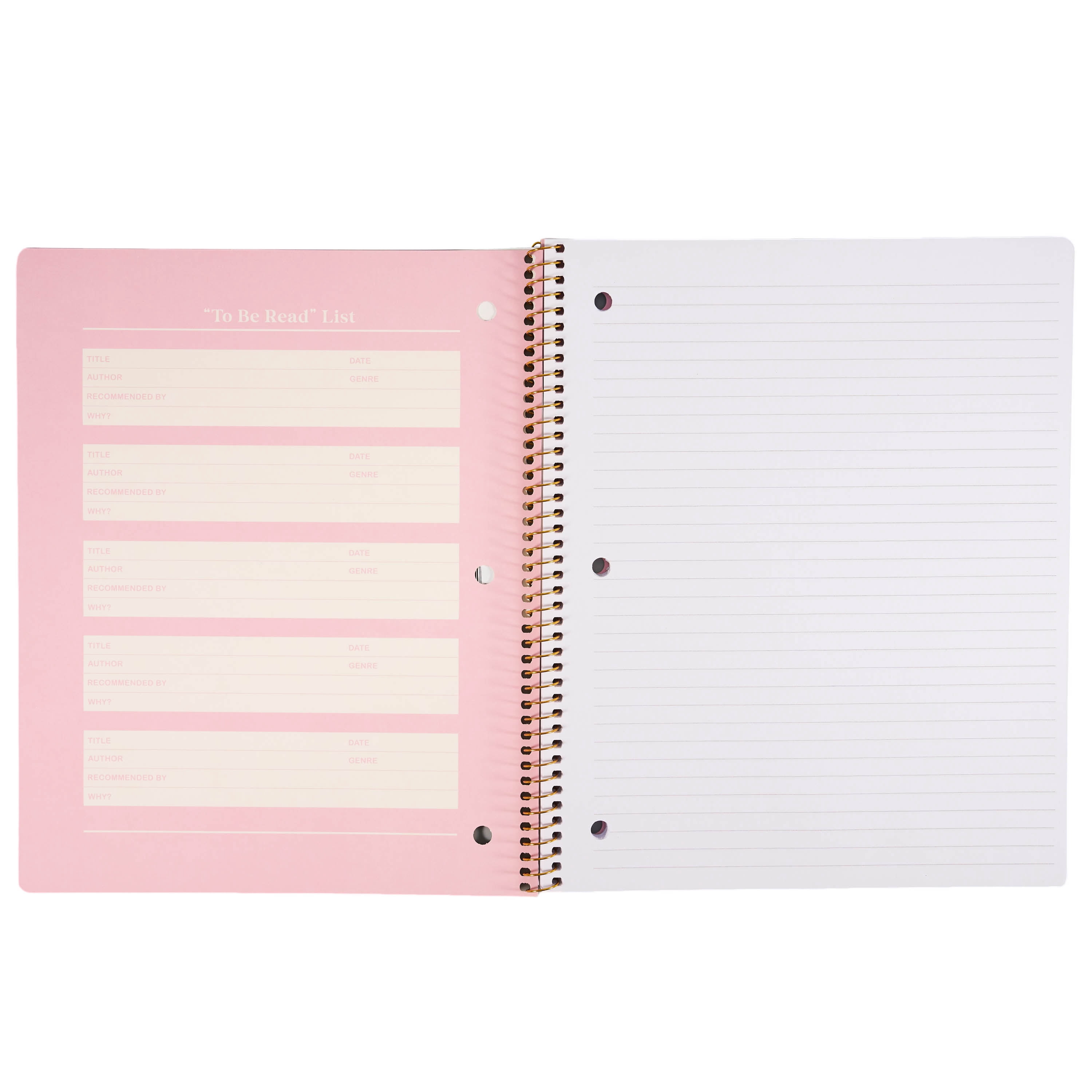 (2 pack) Ecokind by U Style Book Lover 1 Subject Notebook, 10.5" x 8.5", 80 Sheets, College Rule