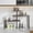 Grey, variant on Seamika Kitchen Countertop Organizer Spice Rack for Salt, Bathroom Counter Organizer Over Sink for Makeup, Skincare, Adjustable 3-Tier Corner Counter Shelf for Coffee Bar Dresser Table,Black
