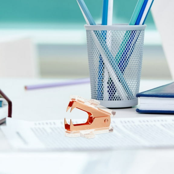 ROSENICE 1Set Staple Remover Portable Design Rose Gold Acrylic for Families