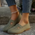 thumbnail image 2 of Xiaoxatg Women's Casual Shoes Ballerina On Non Knitted Trainers Comfortable Breathable Sporty Flat Footwear for Everyday Wear 9 Army Green, 2 of 9