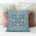 thumbnail image 2 of Amrita Sen Designs  20 x 20 in. Paisley Leaf Geo Broadcloth Indoor & Outdoor Zippered Pillow - Muted Blue, Beige & White, 2 of 4