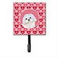 thumbnail image 2 of Carolines Treasures SS4482SH4 Maltese Hearts Love and Valentines Day Portrait Leash or Key Holder Single Hook multicolor, 2 of 2