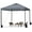 Gray, variant on KAMPKEEPER 10x10 Pop Up Commercial Canopy Tent - Waterproof & Portable Outdoor Shade with Adjustable Legs, Air Vent, Carry Bag & Sandbags (Navy Blue)