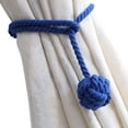 thumbnail image 1 of GHSDFBB Lot de 4 Attaches de Rideaux en Coton Naturel, Attaches de Rideaux Décoratifs Faits à la Main (Bleu Royal), 1 of 2