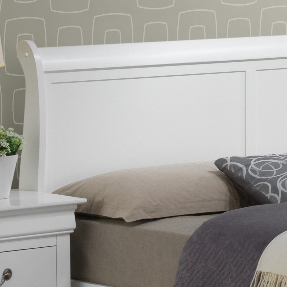 Glory Furniture Louis Phillipe King Storage Bed in White Color