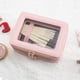 thumbnail image 5 of Organizador de maquillaje Aveniee XL transparente de doble capa rosa para mujer, 5 of 7