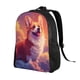 thumbnail image 2 of Disketp Sunset Cloud Corgi Mochila Unisex de Apertura Lateral Completa, Mochila para Laptop para Escuela, Trabajo y Viajes, 2 of 8