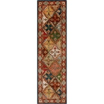 SAFAVIEH Heritage Abbey Traditional Wool Runner Rug, Green/Red, 2'3" x 14'