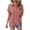 A195 Pink, variant on Auralook Women's Solid Button Down Shirt Short Sleeve Casual Blouse Shirts V Neck Collared Tops Button Up Casual Blouses Top,White,L