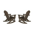 thumbnail image 6 of GARDEN Set of 2 - Plastic Outdoor Rocking Chairs for Patio Porch, Dark Brown, 6 of 10