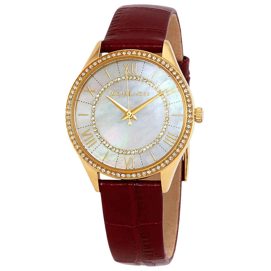 mother of pearl michael kors watch